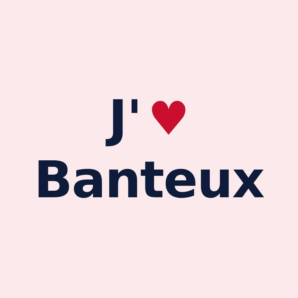 Magnet personnalisé Banteux — design « J'aime Banteux » imprimé sur le magnet