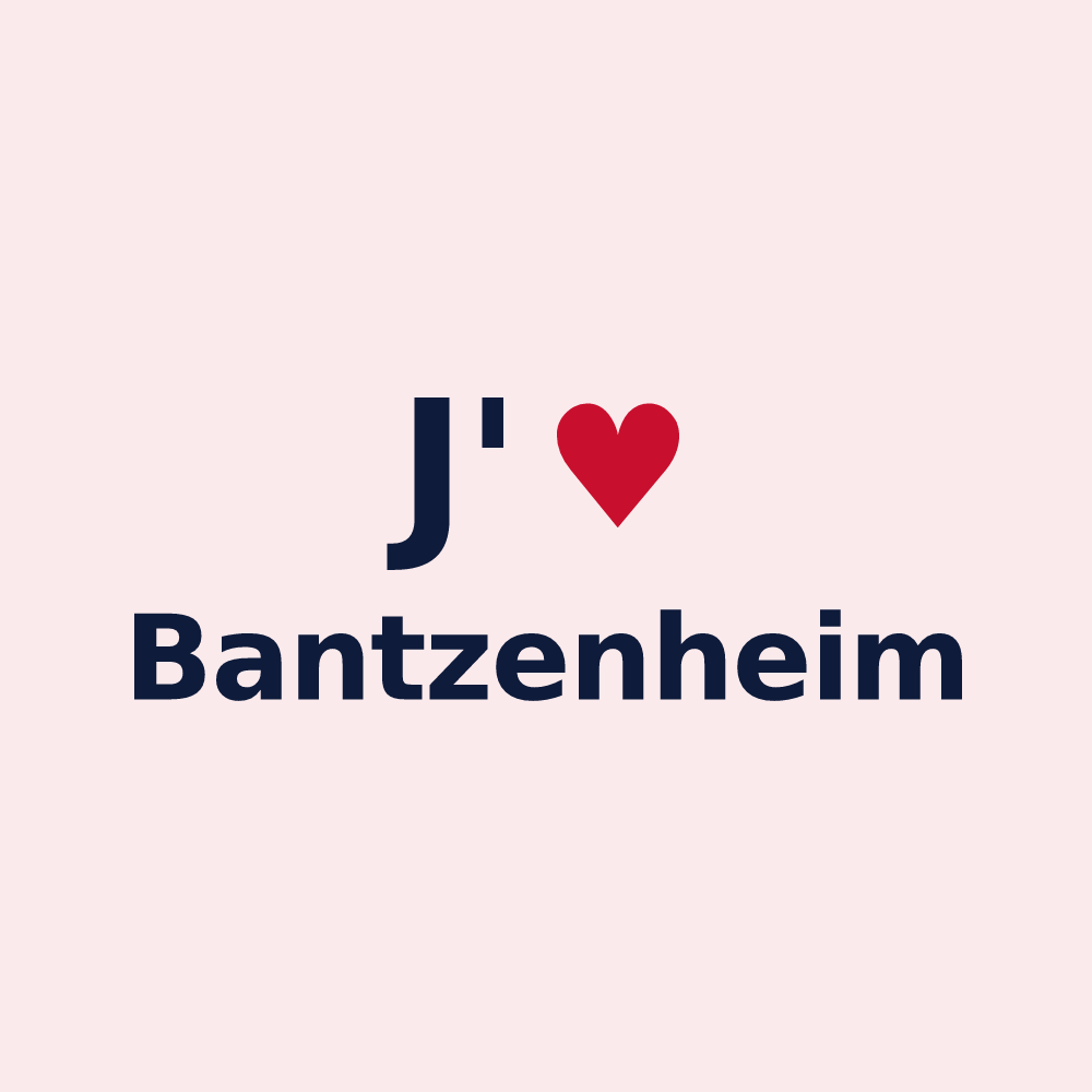 Magnet personnalisé Bantzenheim — design J'aime Bantzenheim