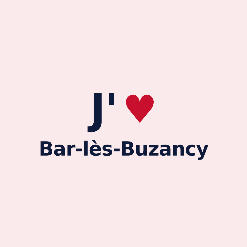 Magnet personnalisé Bar-lès-Buzancy — design J'aime Bar-lès-Buzancy