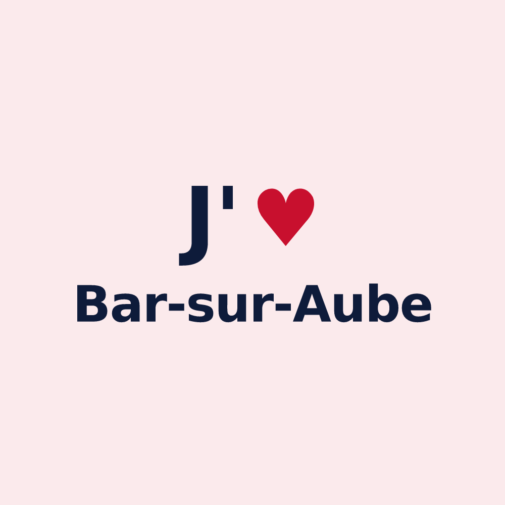 Magnet personnalisé Bar-sur-Aube — design J'aime Bar-sur-Aube