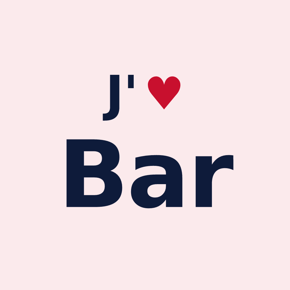 Magnet personnalisé Bar — design « J'aime Bar » imprimé sur le magnet
