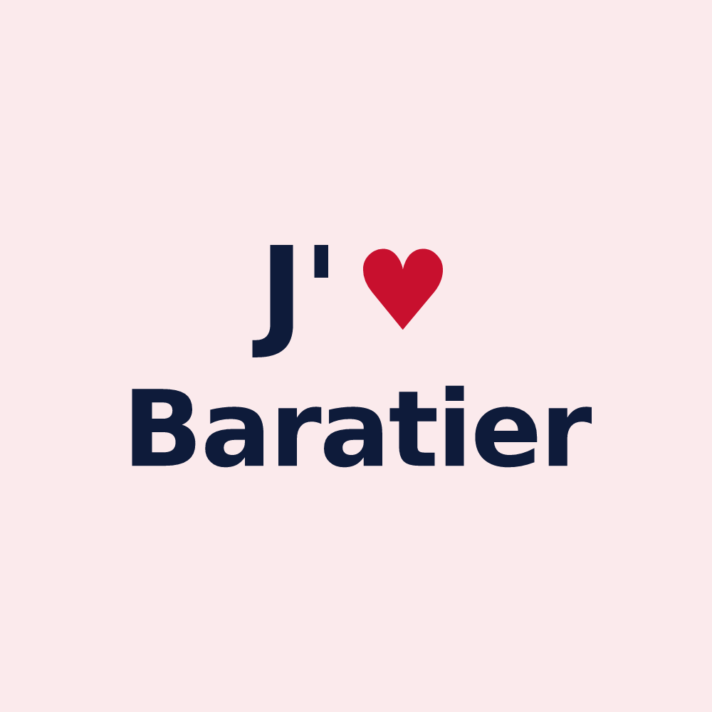 Magnet personnalisé Baratier — design J'aime Baratier