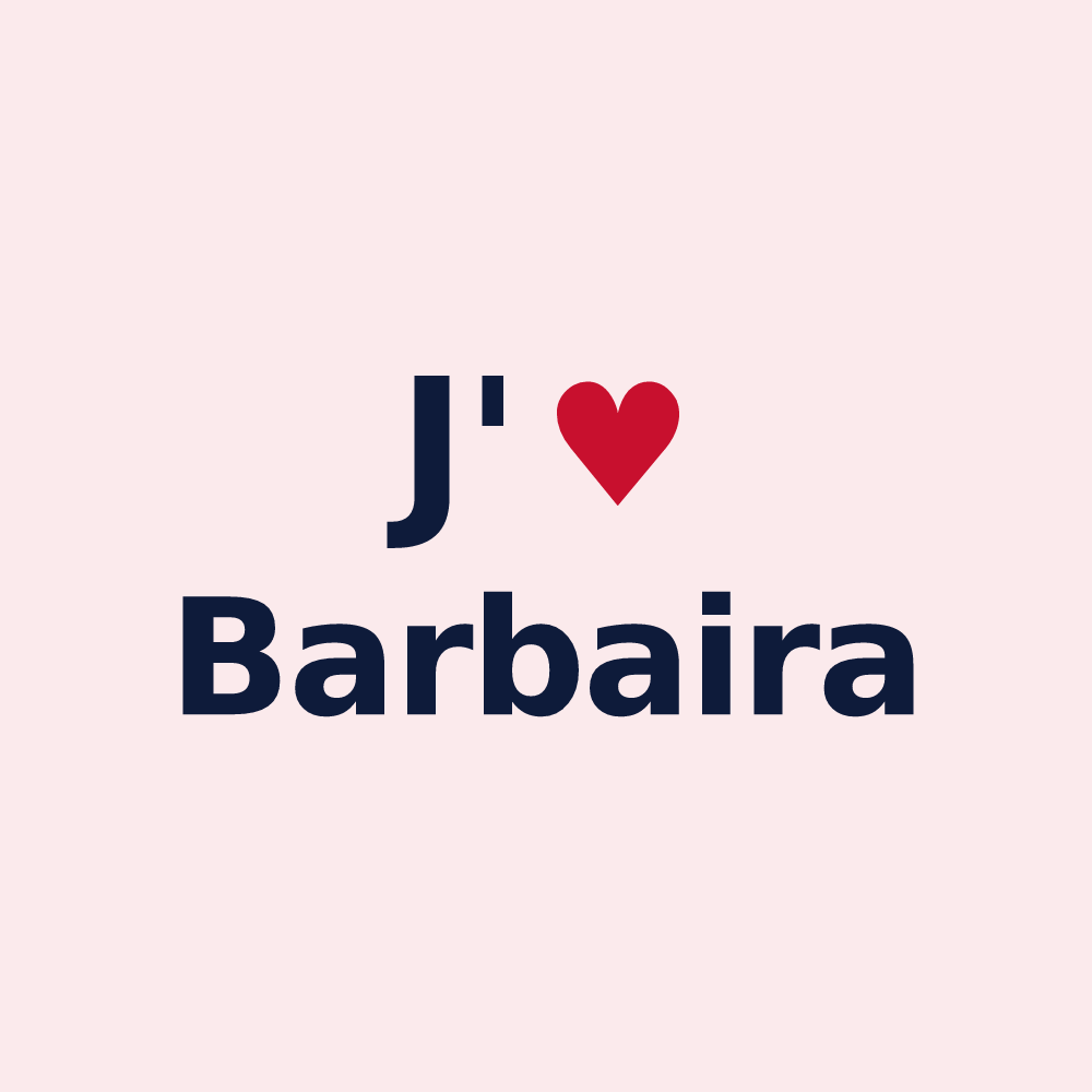 Magnet personnalisé Barbaira — design J'aime Barbaira