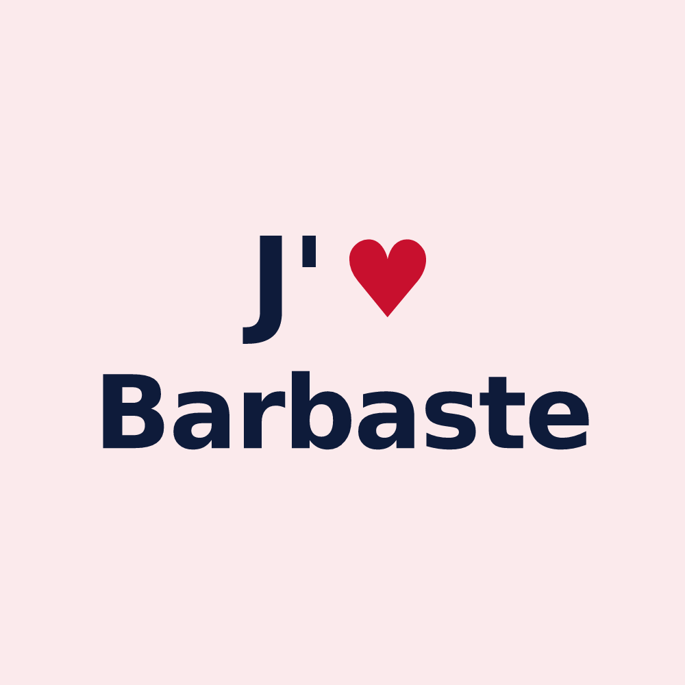 Magnet personnalisé Barbaste — design J'aime Barbaste