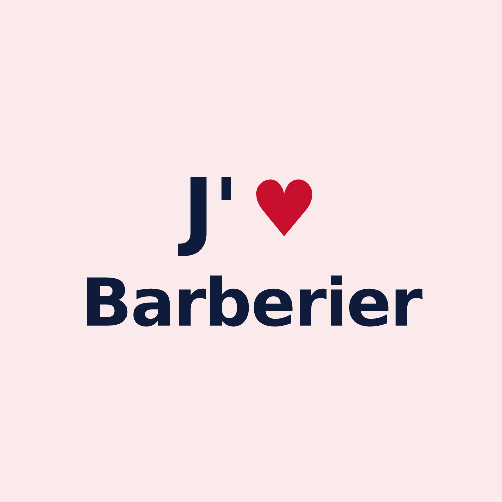 Magnet personnalisé Barberier — design J'aime Barberier
