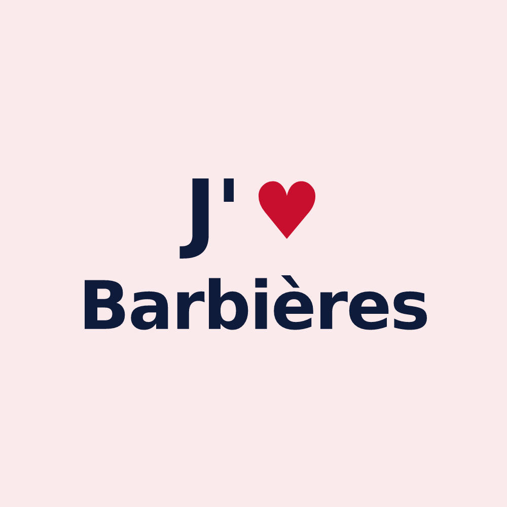 Magnet personnalisé Barbières — design J'aime Barbières