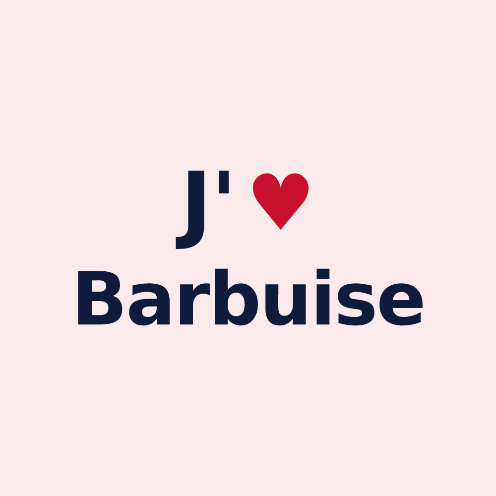 Magnet personnalisé Barbuise — design J'aime Barbuise