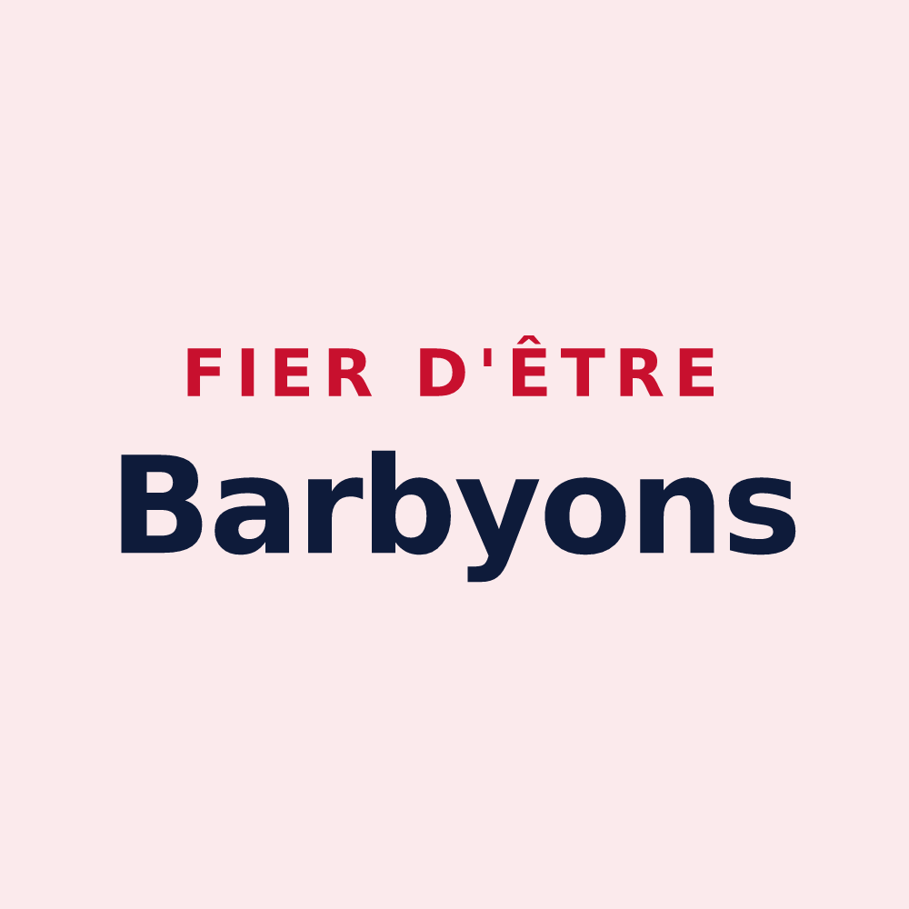 Magnet « Fier d'être Barbyons » — design pour Barby