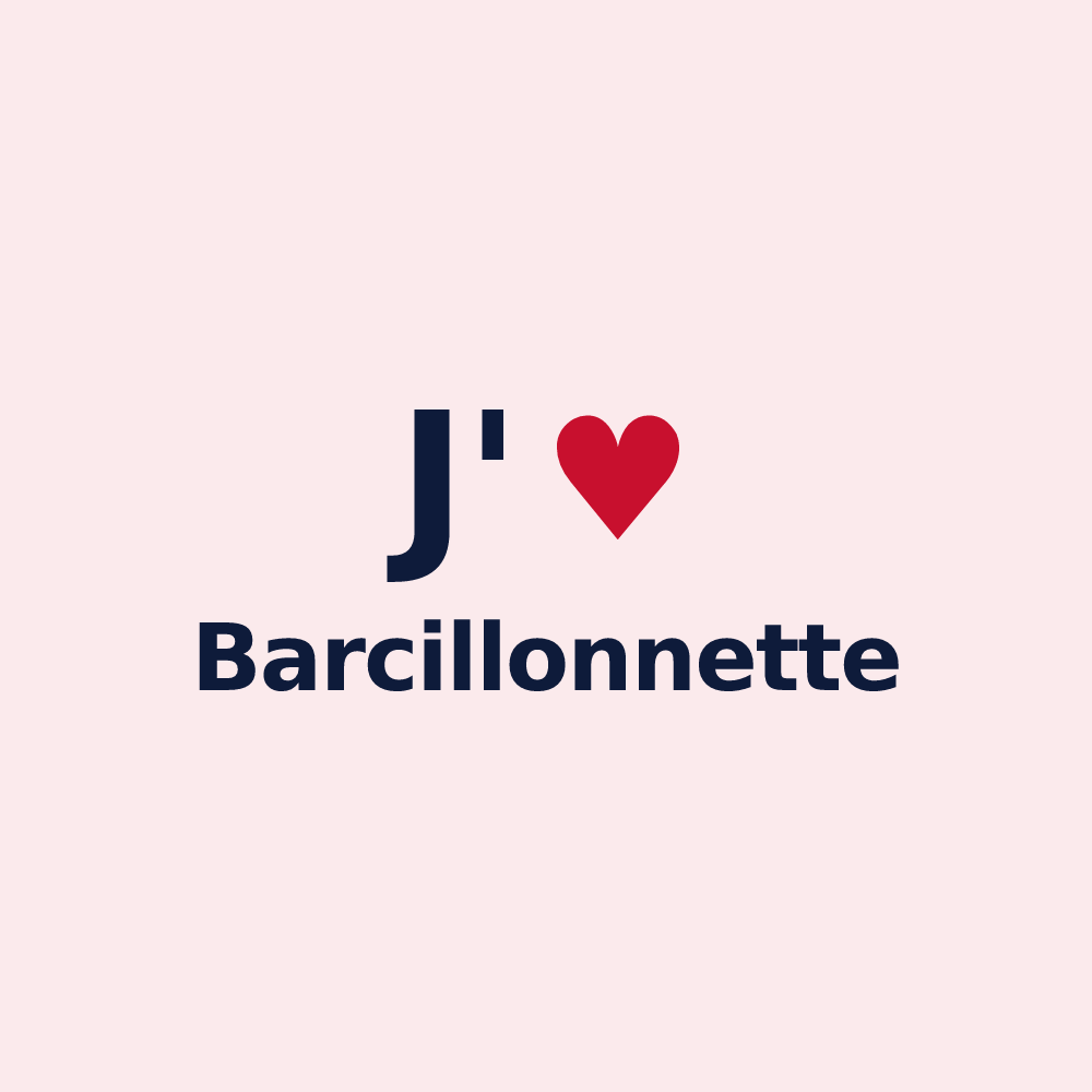 Magnet personnalisé Barcillonnette — design J'aime Barcillonnette