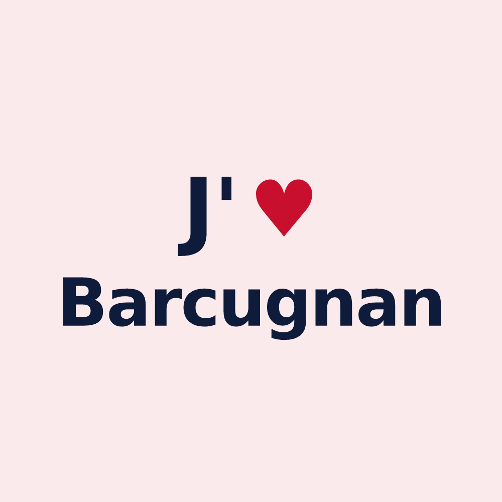 Magnet personnalisé Barcugnan — design J'aime Barcugnan