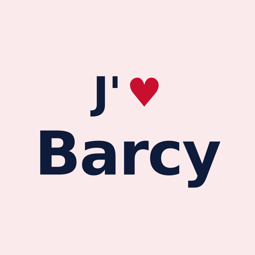 Magnet personnalisé Barcy — design J'aime Barcy