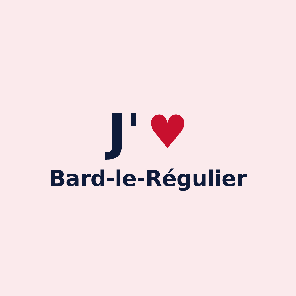 Magnet personnalisé Bard-le-Régulier — design J'aime Bard-le-Régulier
