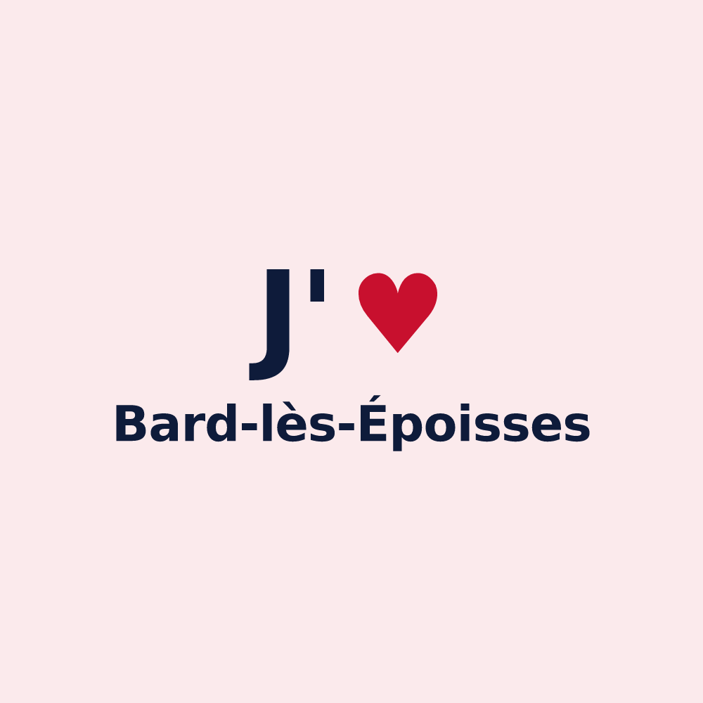 Magnet personnalisé Bard-lès-Époisses — design J'aime Bard-lès-Époisses