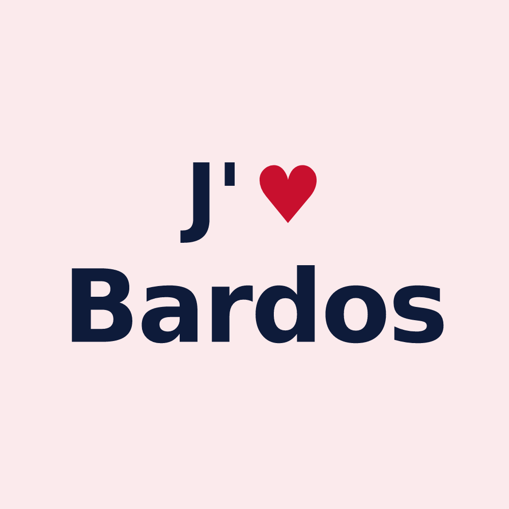 Magnet personnalisé Bardos — design J'aime Bardos