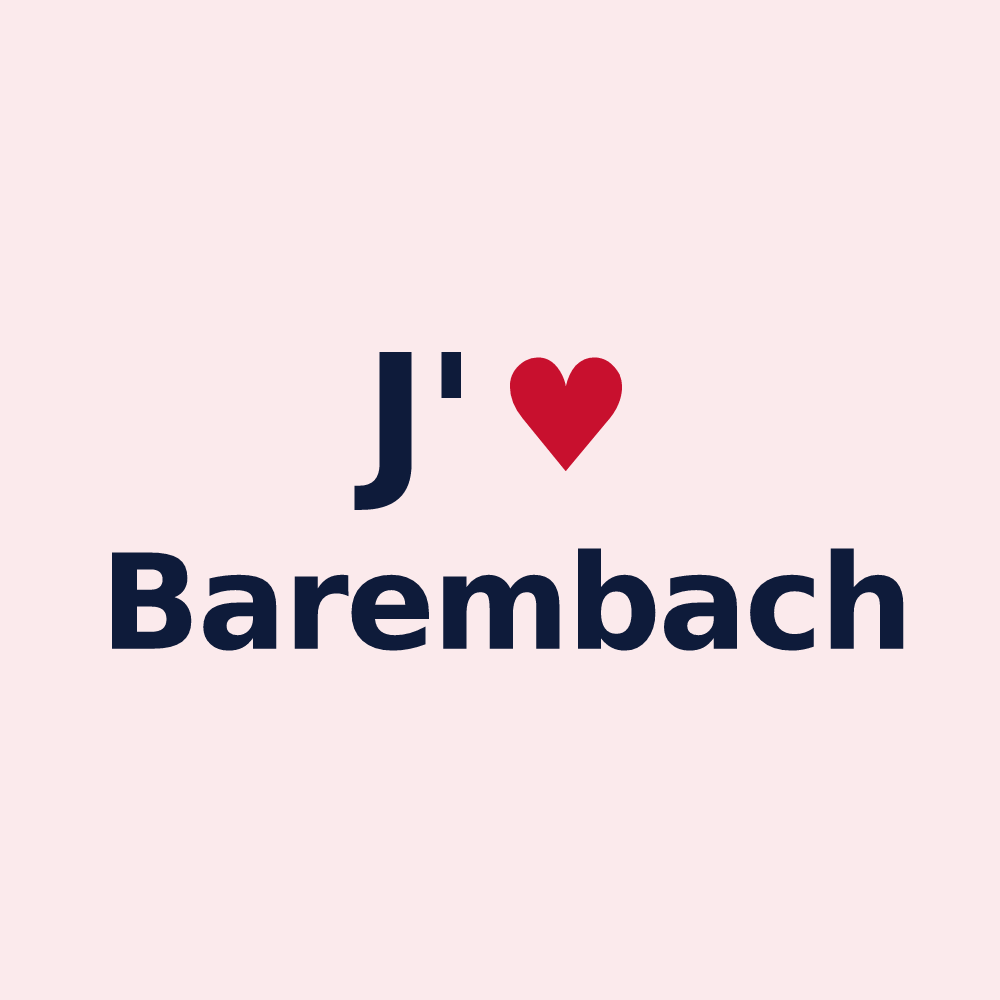 Magnet personnalisé Barembach — design J'aime Barembach