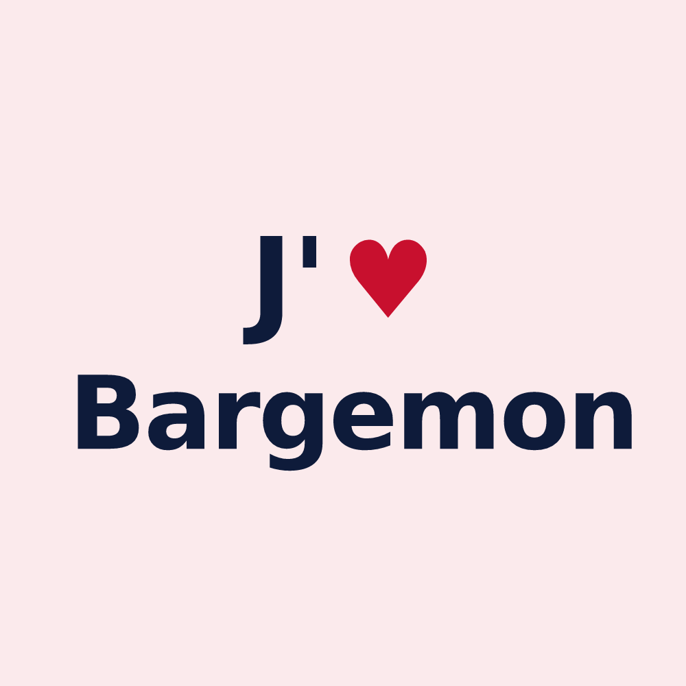 Magnet personnalisé Bargemon — design J'aime Bargemon