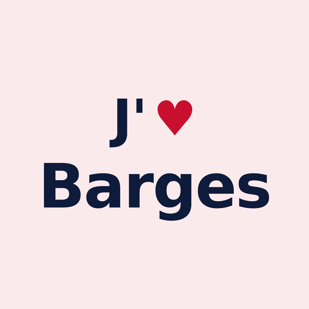 Magnet personnalisé Barges — design J'aime Barges