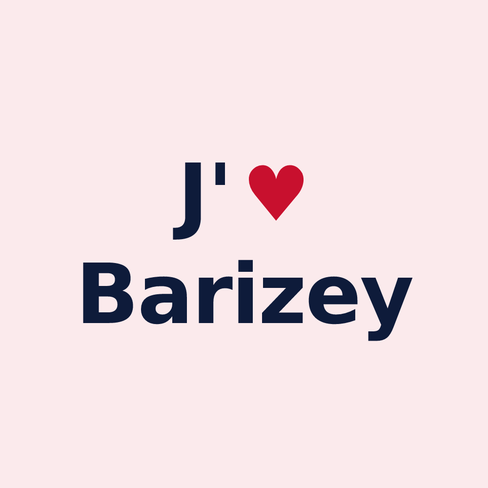 Magnet personnalisé Barizey — design J'aime Barizey