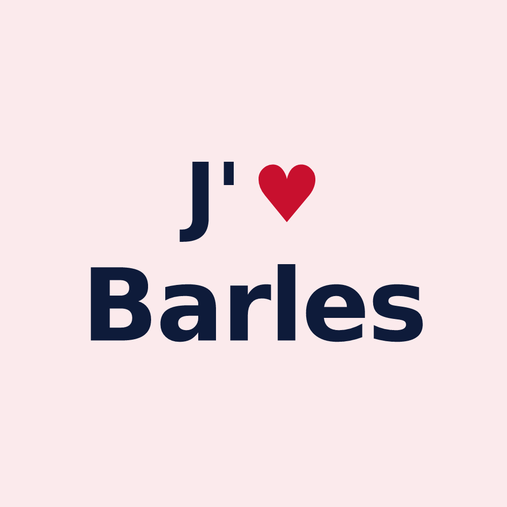 Magnet personnalisé Barles — design J'aime Barles