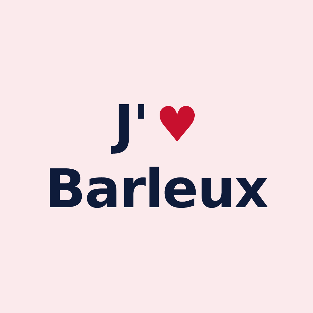 Magnet personnalisé Barleux — design « J'aime Barleux » imprimé sur le magnet