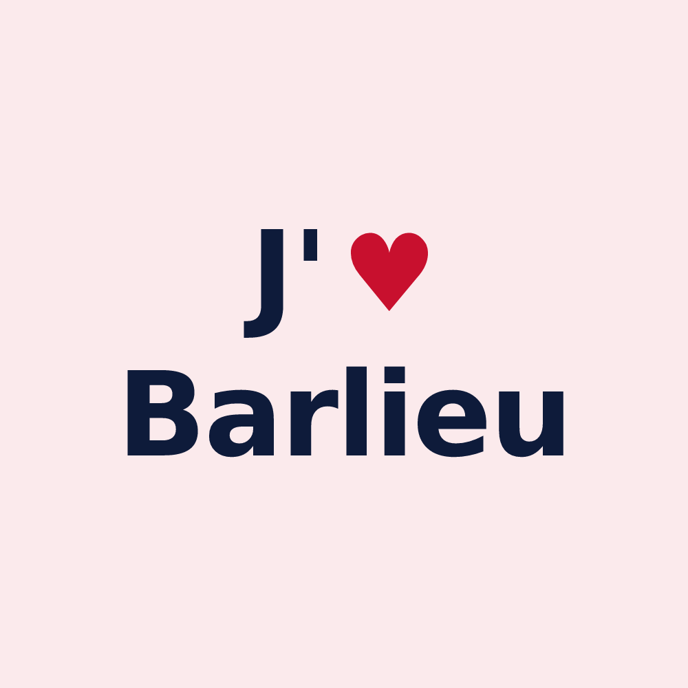 Magnet personnalisé Barlieu — design J'aime Barlieu
