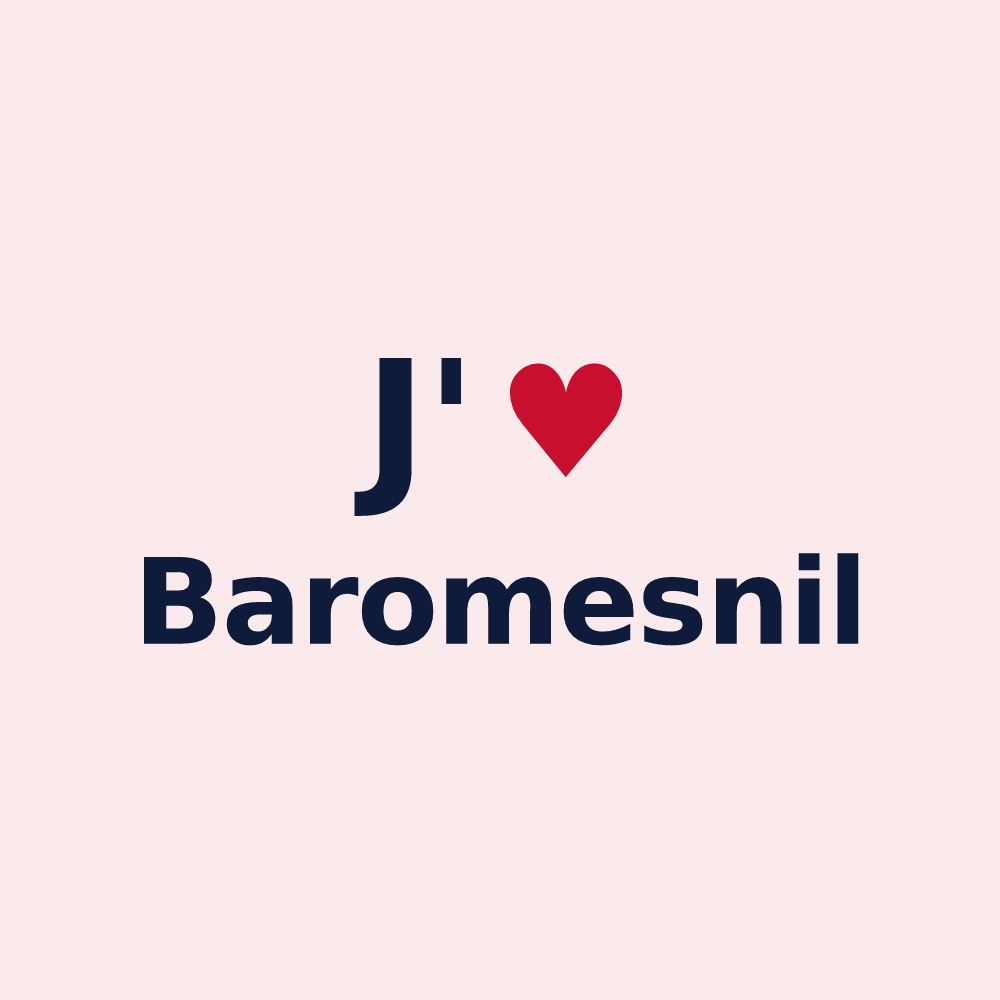 Magnet personnalisé Baromesnil — design J'aime Baromesnil