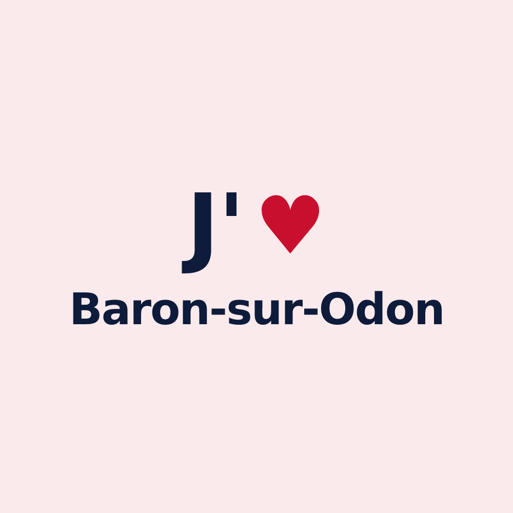 Magnet personnalisé Baron-sur-Odon — design J'aime Baron-sur-Odon