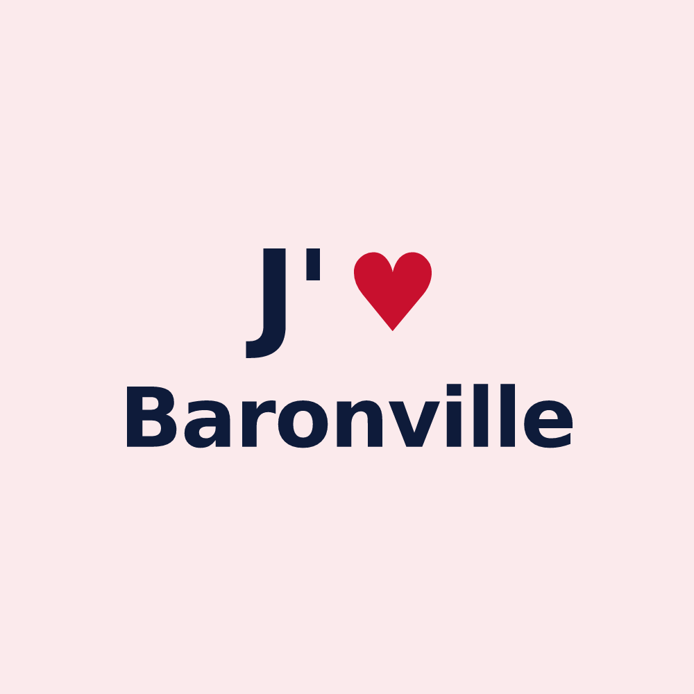 Magnet personnalisé Baronville — design J'aime Baronville
