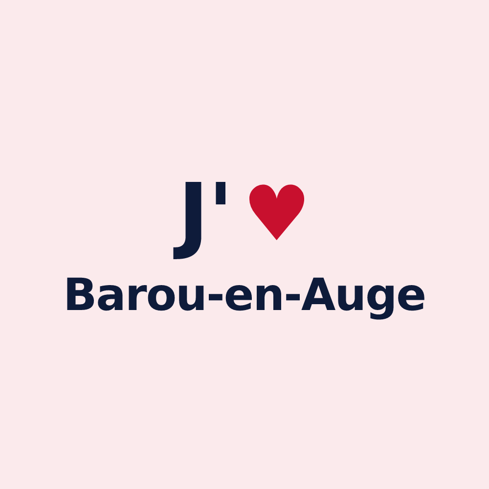 Magnet personnalisé Barou-en-Auge — design J'aime Barou-en-Auge