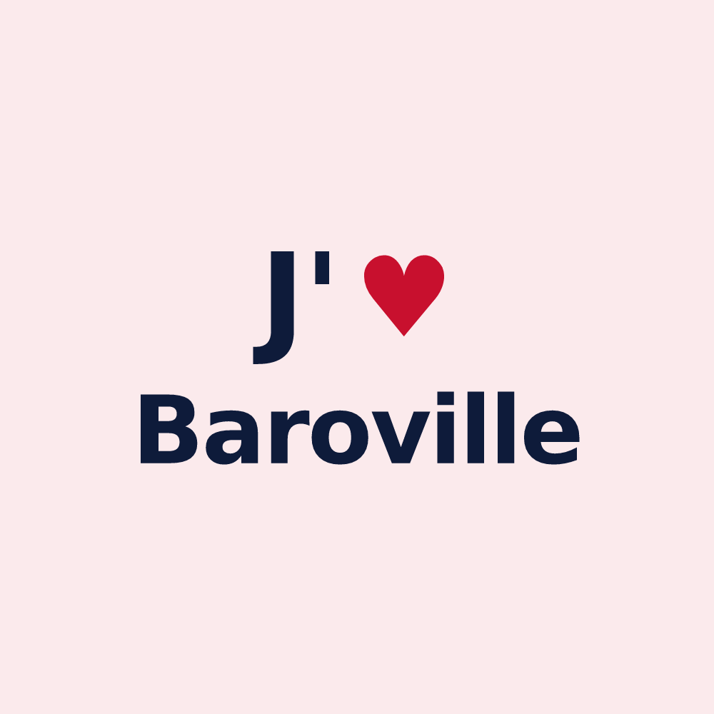 Magnet personnalisé Baroville — design J'aime Baroville