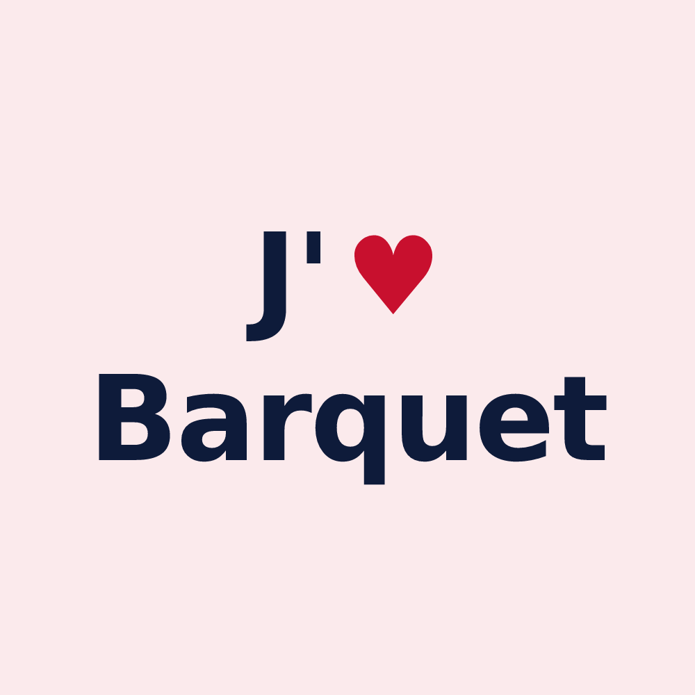 Magnet personnalisé Barquet — design J'aime Barquet