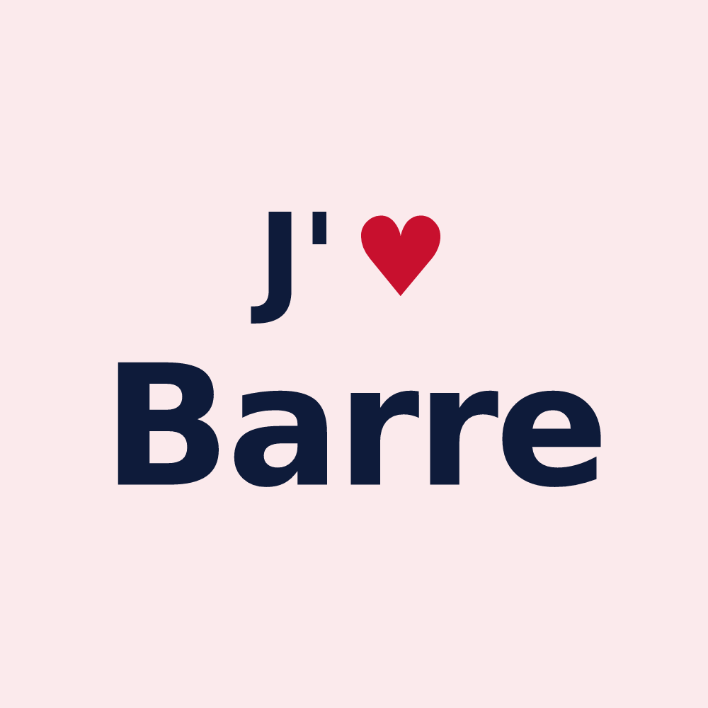 Magnet personnalisé Barre — design J'aime Barre