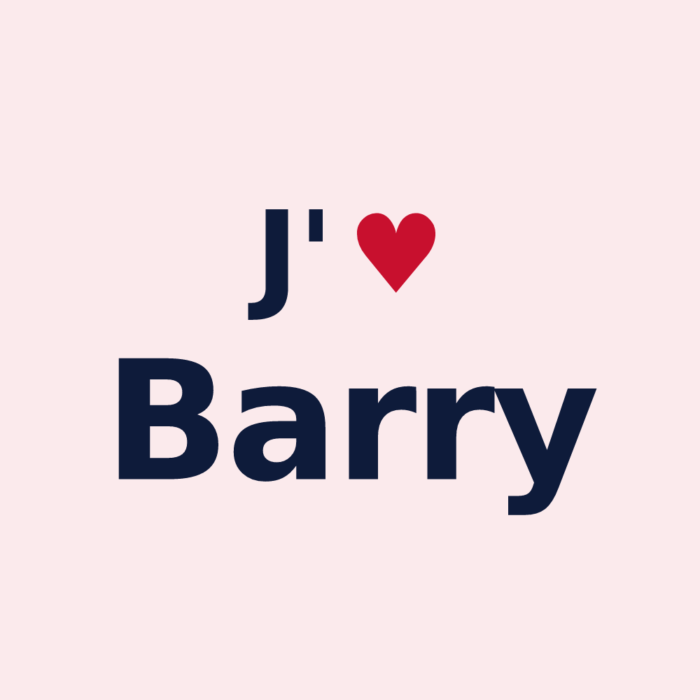 Magnet personnalisé Barry — design J'aime Barry