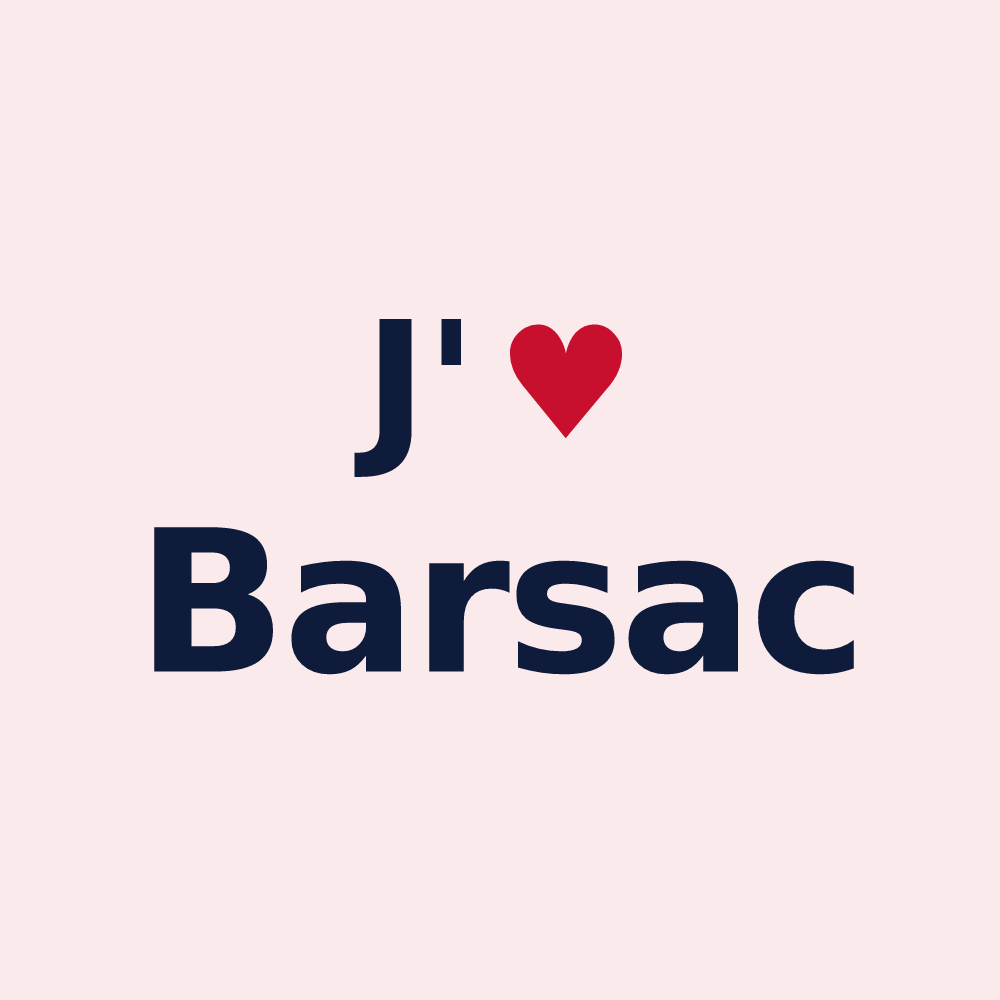 Magnet personnalisé Barsac — design J'aime Barsac