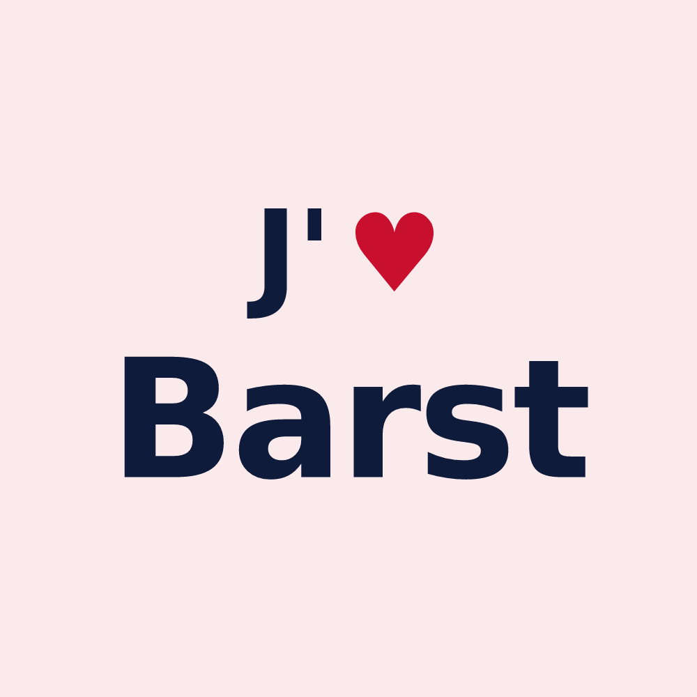 Magnet personnalisé Barst — design J'aime Barst