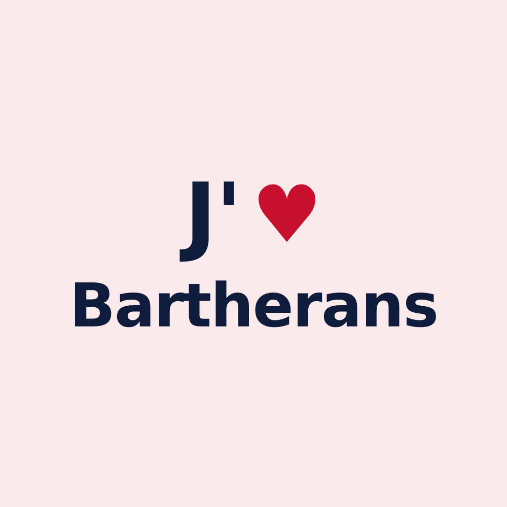 Magnet personnalisé Bartherans — design J'aime Bartherans