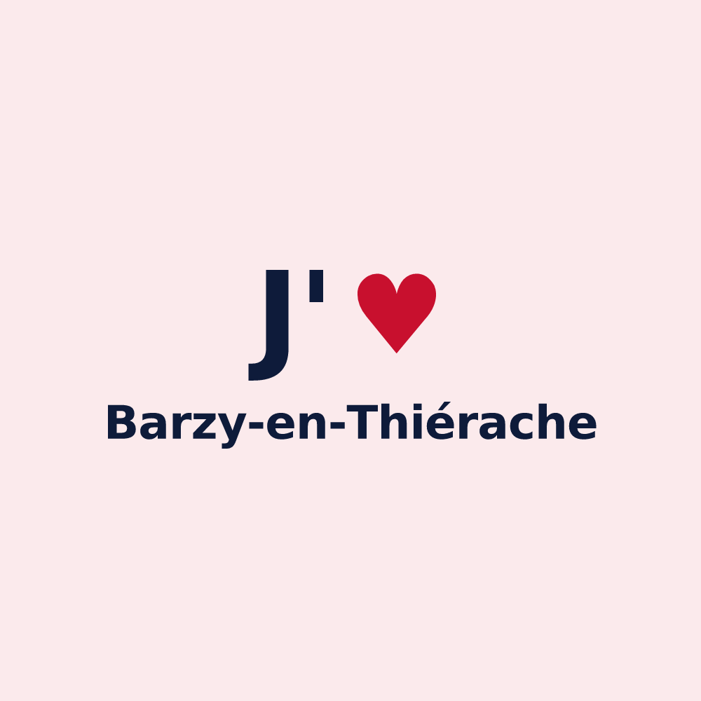 Magnet personnalisé Barzy-en-Thiérache — design J'aime Barzy-en-Thiérache