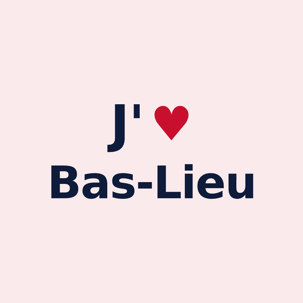 Magnet personnalisé Bas-Lieu — design J'aime Bas-Lieu