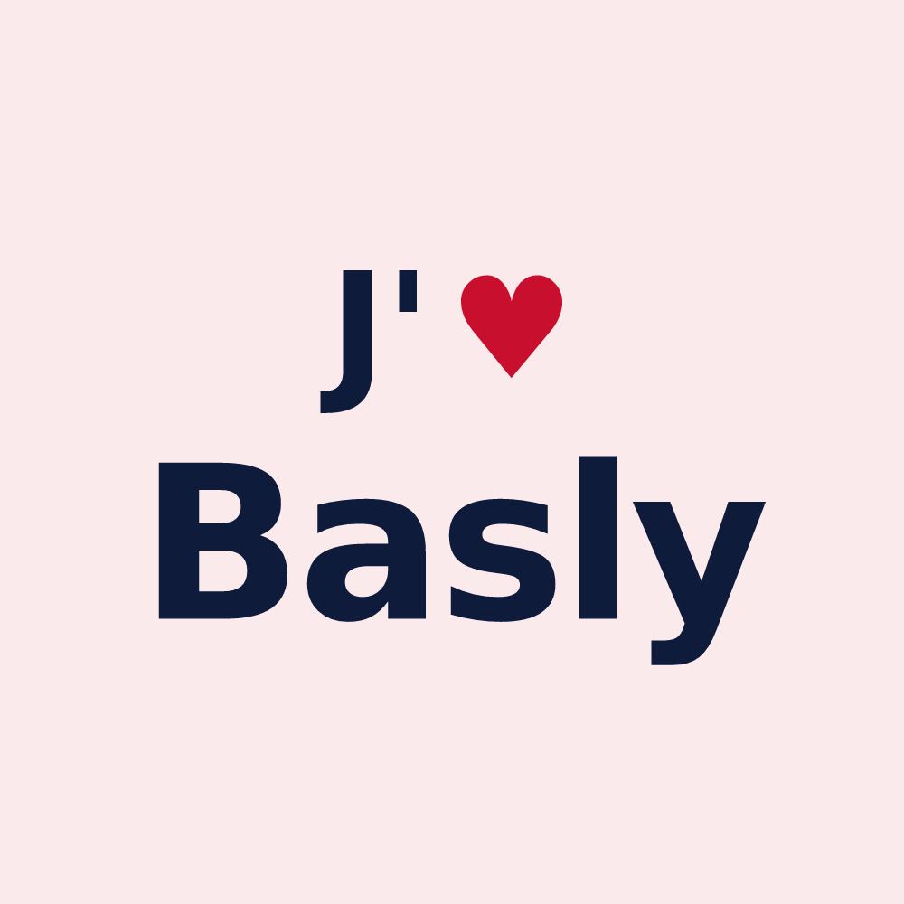 Magnet personnalisé Basly — design J'aime Basly