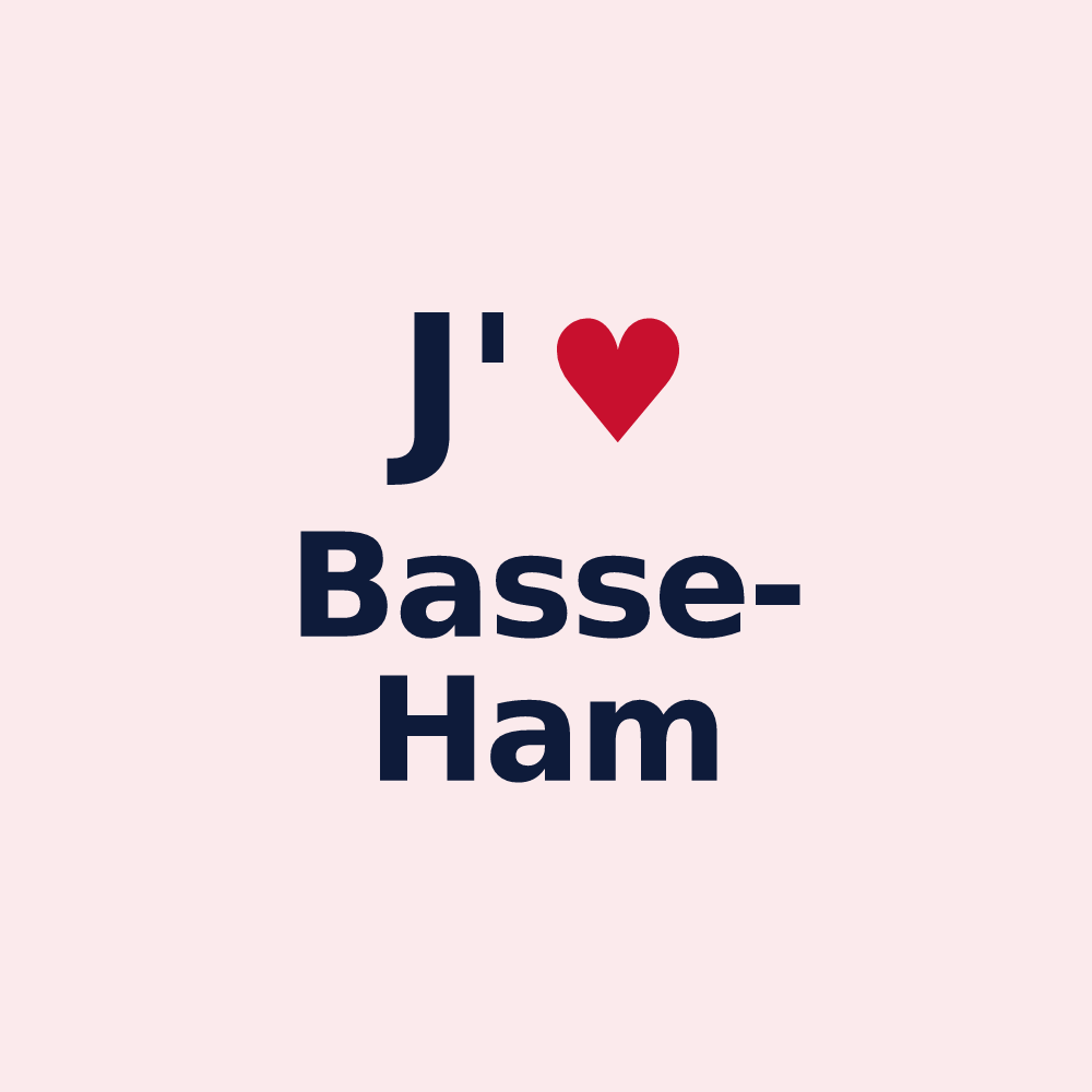 Magnet personnalisé Basse-Ham — design J'aime Basse-Ham