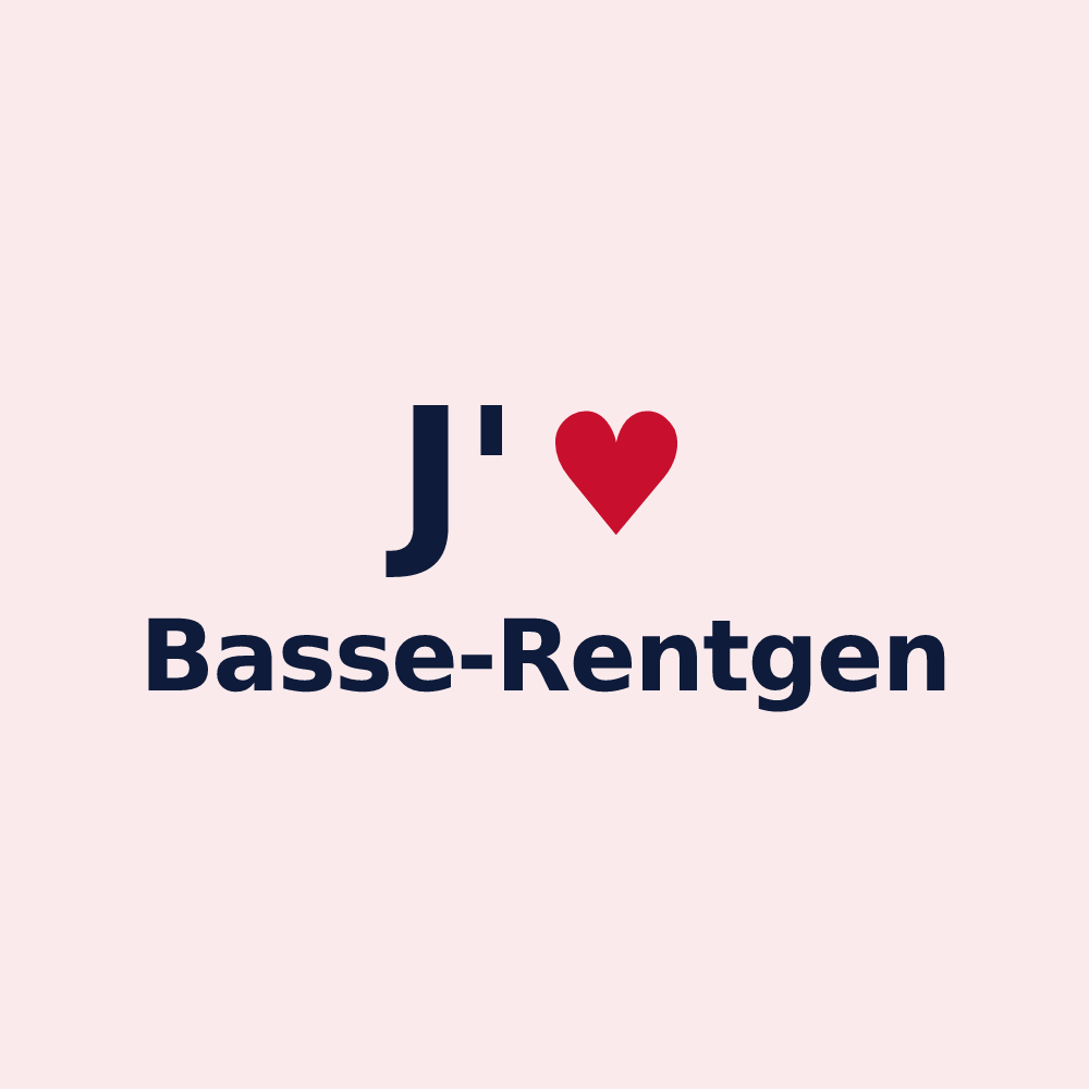 Magnet personnalisé Basse-Rentgen — design J'aime Basse-Rentgen