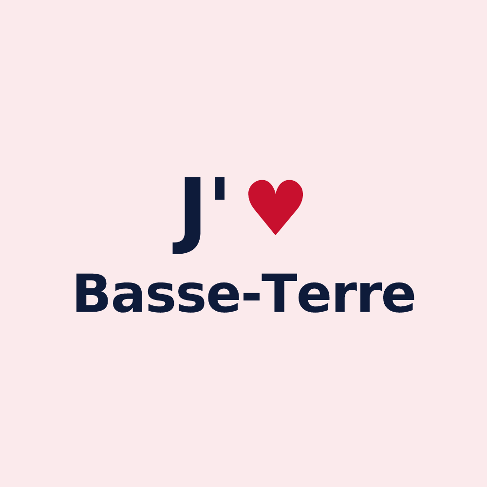Magnet personnalisé Basse-Terre — design J'aime Basse-Terre