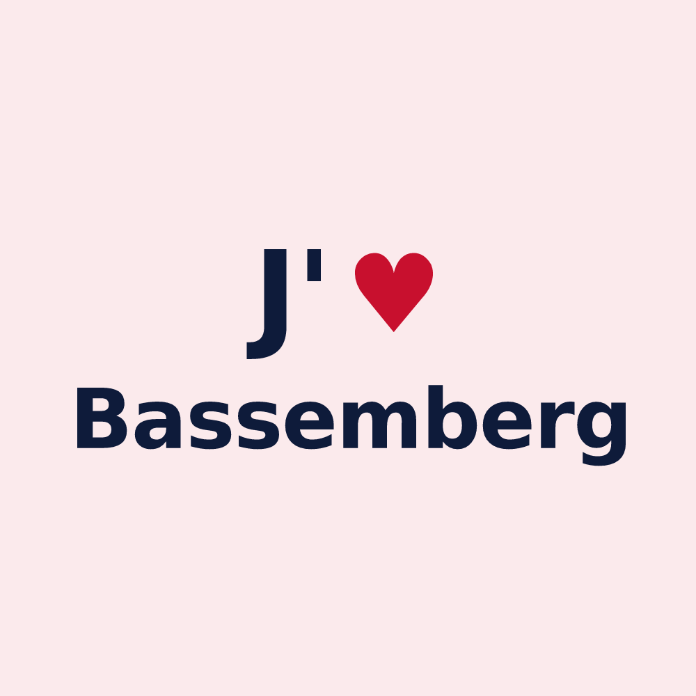Magnet personnalisé Bassemberg — design J'aime Bassemberg