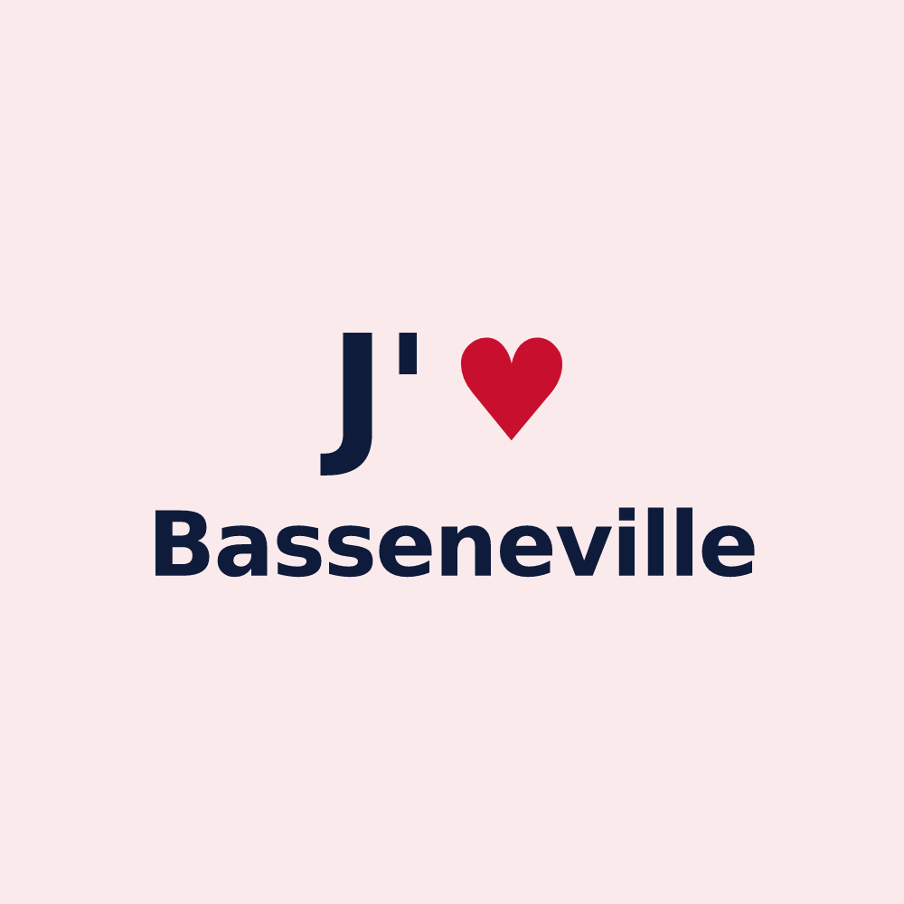 Magnet personnalisé Basseneville — design J'aime Basseneville