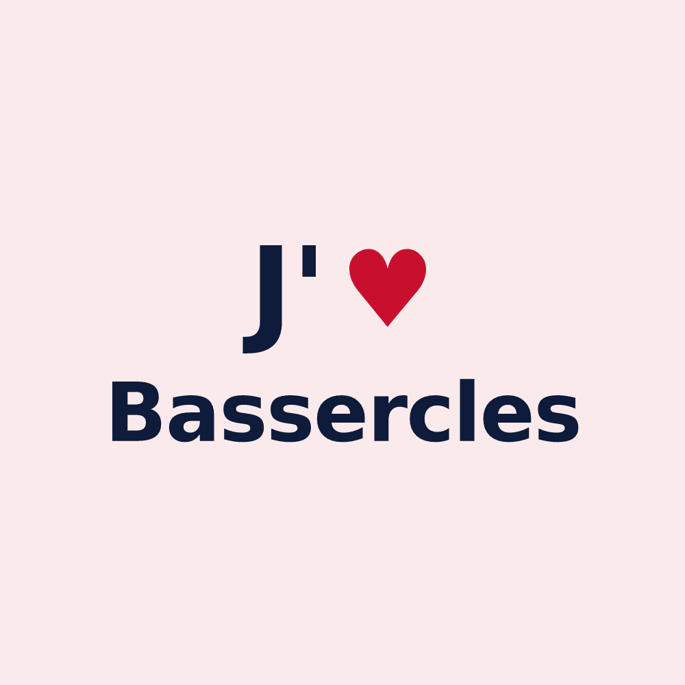 Magnet personnalisé Bassercles — design « J'aime Bassercles » imprimé sur le magnet