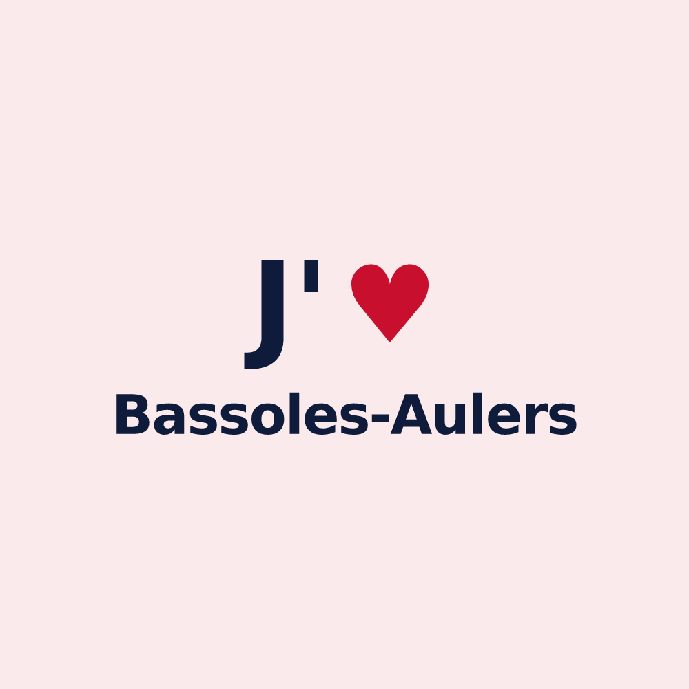 Magnet personnalisé Bassoles-Aulers — design J'aime Bassoles-Aulers