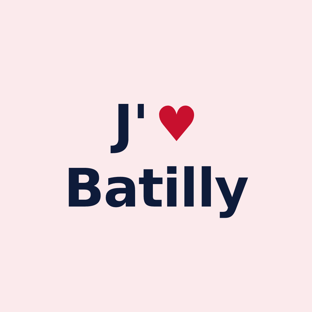 Magnet personnalisé Batilly — design J'aime Batilly
