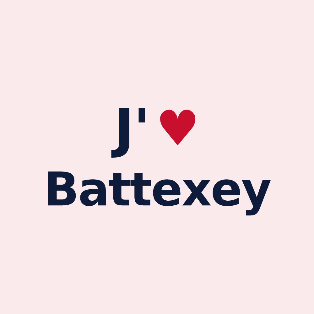 Magnet personnalisé Battexey — design J'aime Battexey