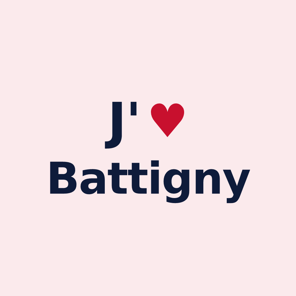 Magnet personnalisé Battigny — design J'aime Battigny