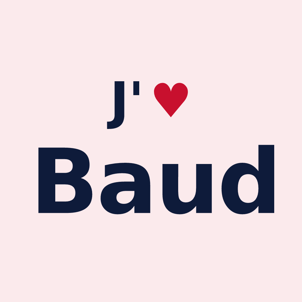 Magnet personnalisé Baud — design J'aime Baud